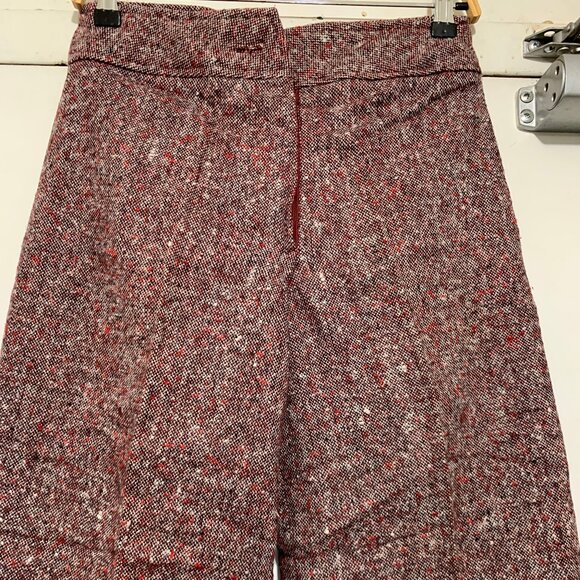VINTAGE WIDE-LEG TWEED PANTS SIZE 28 - Picture 5 of 11